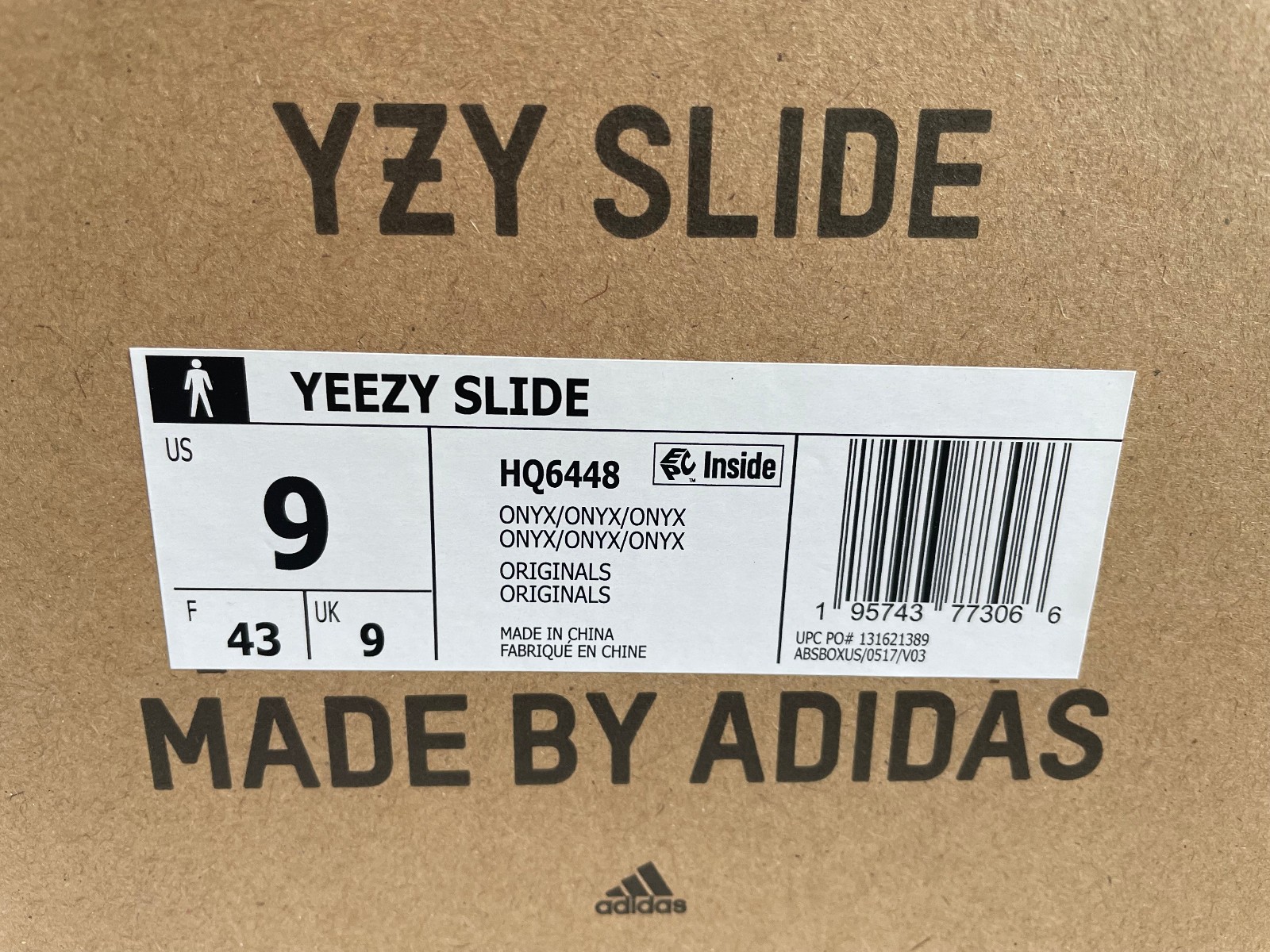 Adidas Yeezy Slide Onyx Size 9 | NEW IN ORIGINAL BOX | 100% AUTHENTIC (HQ6448)  thumbnail 5