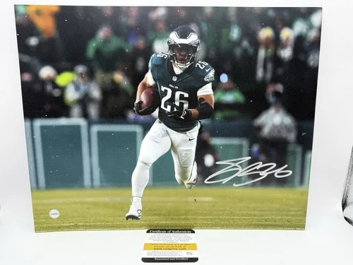 Saquon Barkley SIGNED Philadelphia Eagles NFL 11x14 PHOTO PC COA SB Champ AllPro