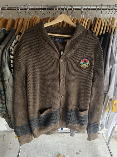 Polo Ralph Lauren Country Brown Knit Cardigan XL