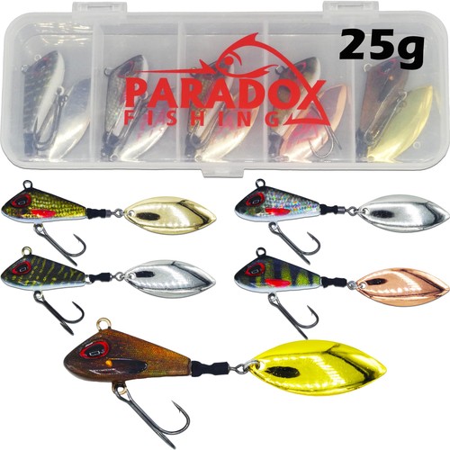 Delusory Lot de 5 leurres Jig Spinner 25 g - Spin Jig - Pour la pêche à