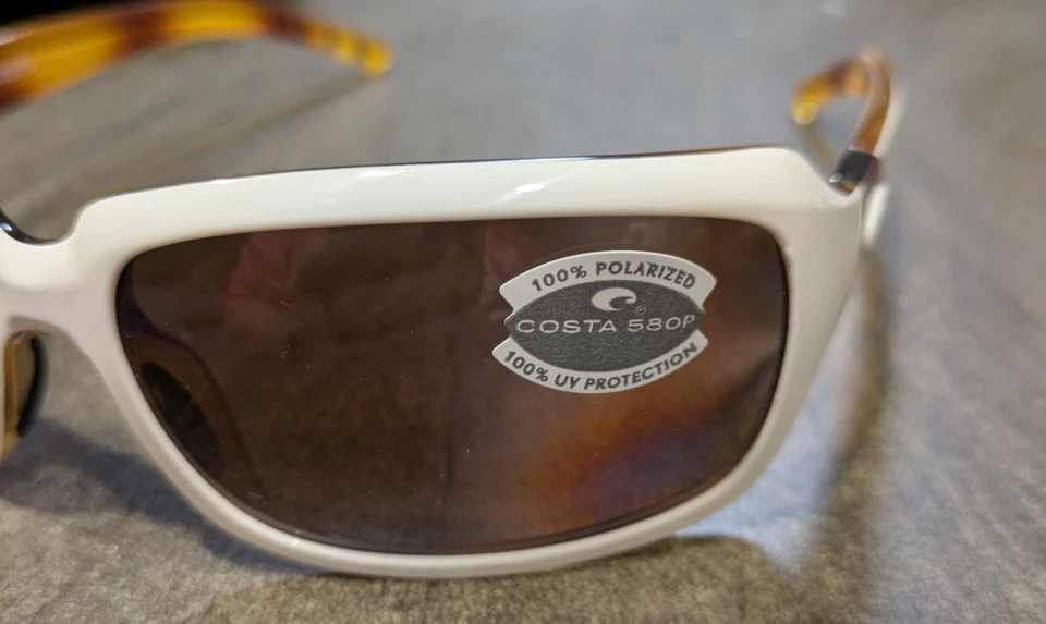 Gafas de sol polarizadas Costa Del Mar Isabela IB 29 blancas/tortuga con estuche Foto 4 de 4