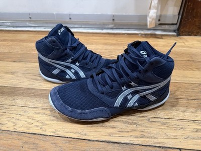 Asics Snapdown Wrestling Shoes Youth Kids Sz 4 Lace Up Blue Light Blue 1084A014