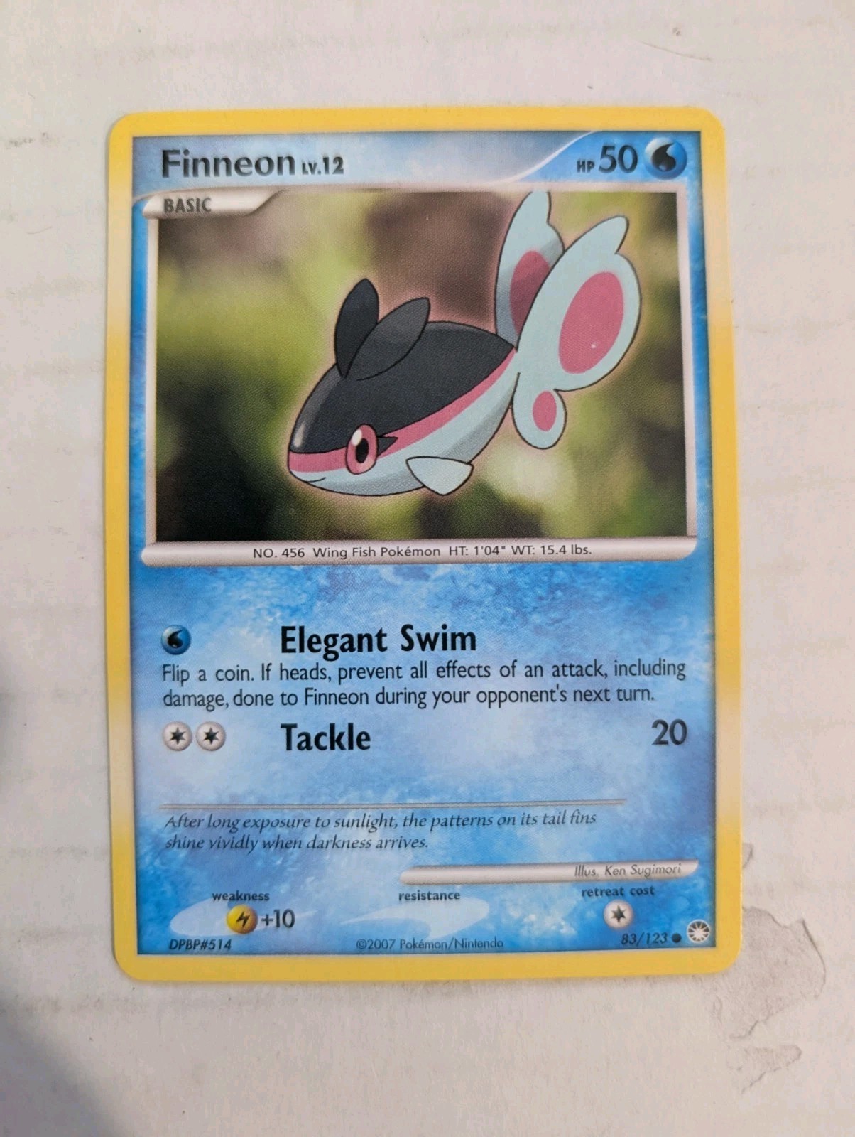 FINNEON - 83/123 - Mysterious Treasures - Common - Pokemon Card - NM