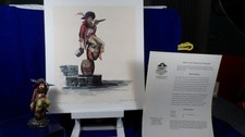 Disney Pirates of the Caribbean Litho & Figure "Mister Coote" Signed Alice Davis