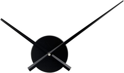 Timelike DIY Large 3D Clock Hands Wall Art Decor Quartz Mechanism Black