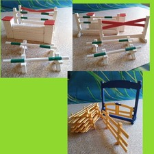 Schleich Hindernisse 40181 (unvollständig ) + Zaun mit Tor 40168 Pferde