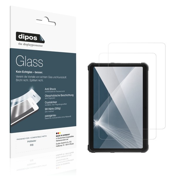2X Schutzfolie FüR Hotwav R8 - Anti-Shock 9H Folie Dipos Glass Kunststoffglas-image