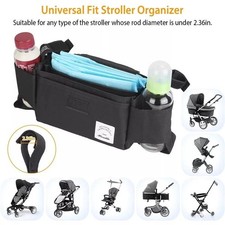 Stroller Organizer Bag 6 Pockets Baby Trolley Bag with Cup Holder for Paper Tiss