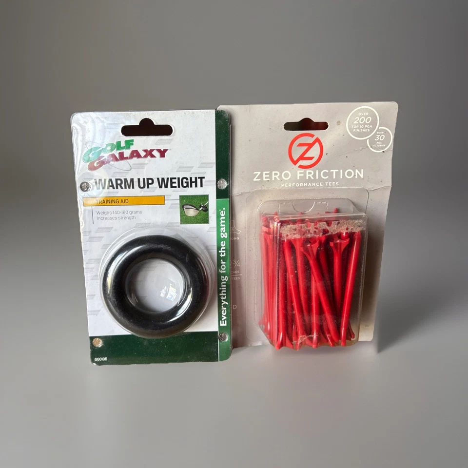 Camisetas Golf Galaxy Calentamiento Peso (1) y Rendimiento Zero Friction 2 3/4 (50) Nuevas en Caja Foto 3 de 4