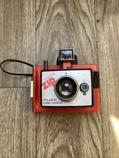 Vintage Polaroid Electric Zip Land Camera with Flash - Red - Untested