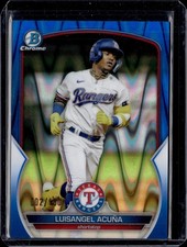2023 Bowman Luisangel Acuna Chrome Prospects Ray Wave Blue Refractor /150