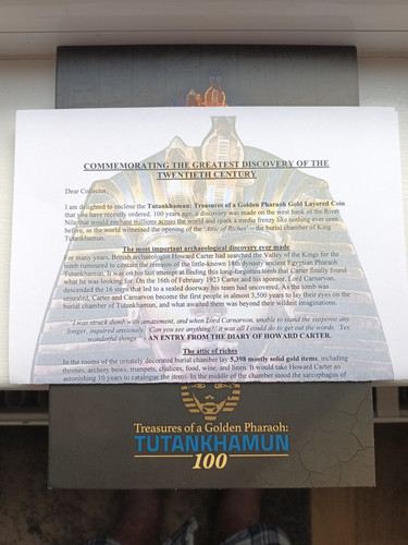 Tutankhamun: Treasures Of A Golden Pharaoh. Gold Layered Coin. 2023. - Picture 11 of 13