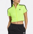 Adidas Women’s Sz M Originals Cropped Track Top Signal Trefoil Full Zip JY2547