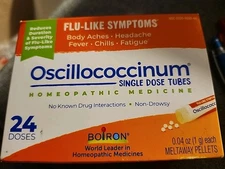 Boiron Oscillococcinum Homeopathic Medicine - 24 Doses Single Dose Tubes 