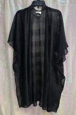 David and Young Black Open-Knit Beach Cover-U...