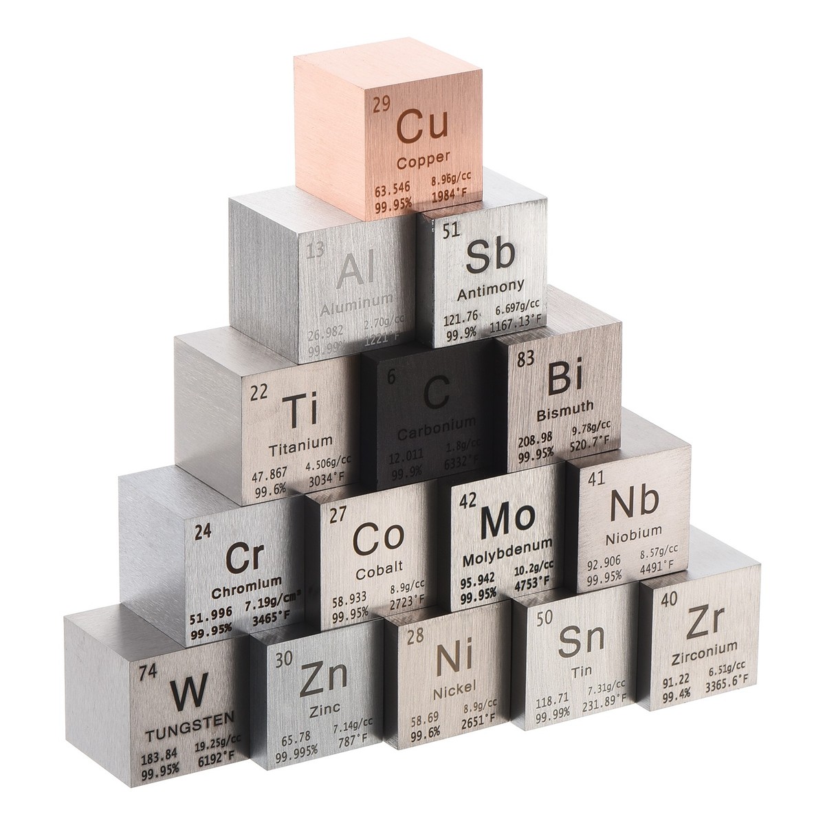 ᐉ Aluminium kubus 10x10mm gepolijst 99,99% zuiverheid | Al metalen blok | Aluminium cube kopen