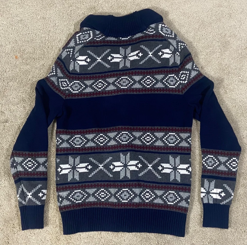 Suéter cárdigan pequeño Club Room para hombre Fair Isle estampados para perros Foto 3 de 4