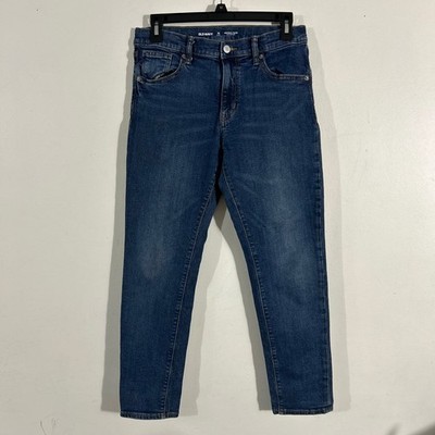Old Navy Original Taper Jeans Womens 12 Plus Blue Excellent Built-In Flex Denim