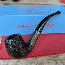 Rossi Sera Rusticated Bent Billiard (8601) 6mm Filter Pipe by Savinelli  - NEW