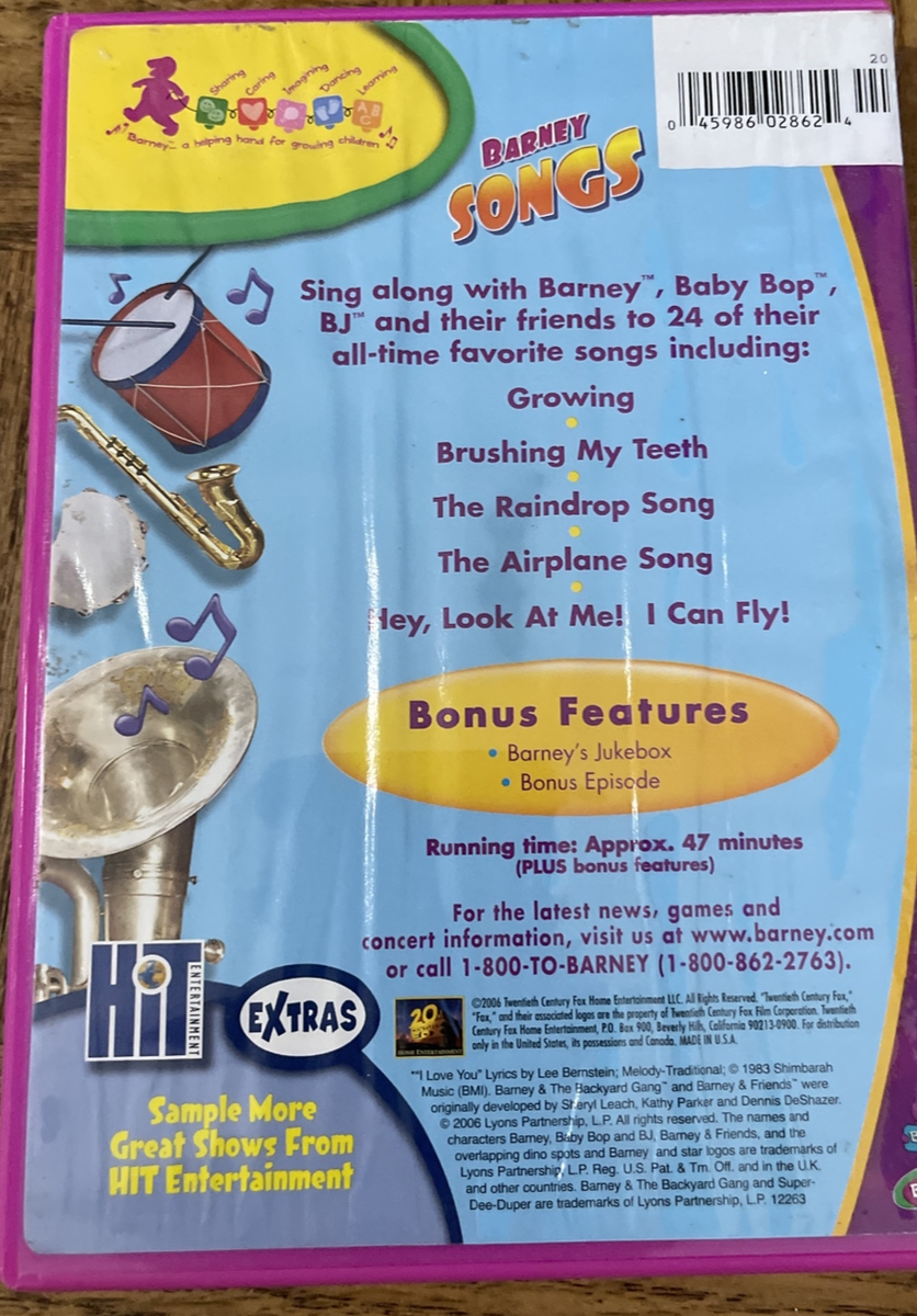 Barney Songs DVD 45986028624| eBay