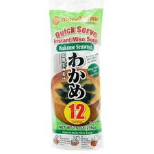 Marukome Japanese Instant Wakame Seaweed Miso Soup 12 Bags Gluten Free