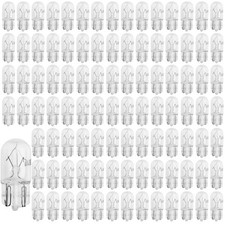 100 Pcs 194 Bulb Light W5W 1/4 Wedge Base 12V 5W t10 2825 Clear for License Plat