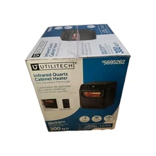 Utilitech Infrared Quartz Cabinet Heater 300sq Ft W Remote Adjustable Thermostat