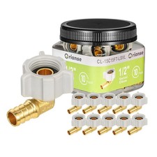 10 Pack Female NPT Swivel Elbow PEX 1/2 x 1/2 Inch NPSM Brass Barb Crimp