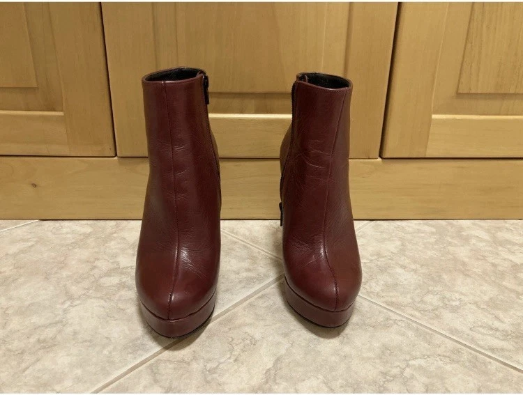 stivaletti pelle donna Bordeaux Clizia Shoes Made In Italy n 37 - Immagine 2 di 4