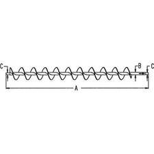 Used Auger - Lower Clean Grain fits John Deere 7700 7701 AH91469 AH85069