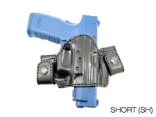 OWB Snap-On Leather Open Top Holster Fits GLOCK43x