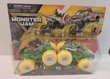 2025 MONSTER JAM SERIES TRUCKS 1:64 DOUBLES PACK - PIRATE'S CURSE vs ZOMBIE