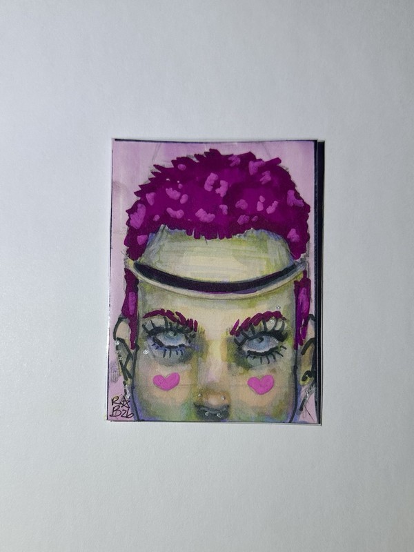 ACEO Original zombie girl portrait illustration (1/1)