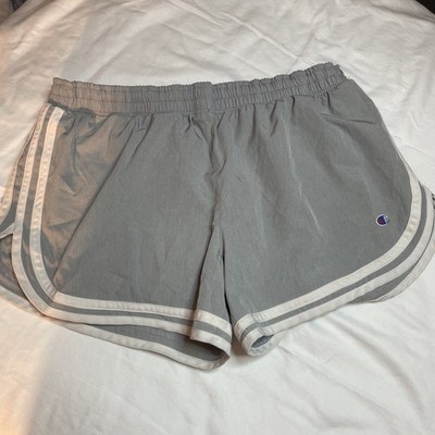 Champion Shorts Womens M Phys Ed Stripes Double Dry Lightweight Low Profile EUC