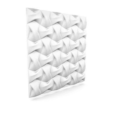 3D Wandpaneel Wandverkleidung Wandplatte Weiß 60x60cm Styropor BOW
