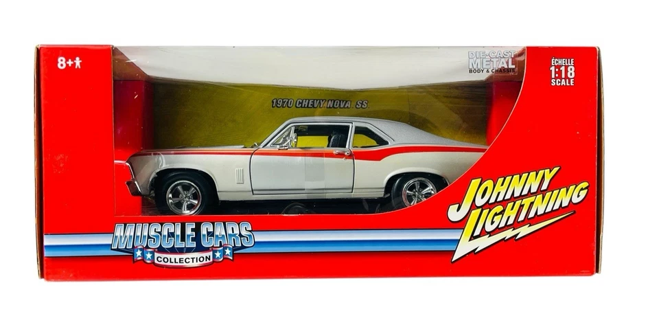 #51050C Johnny Lightning Silver 1970 Chevy Nova SS ~ 1:18 2005 Diecast - Image 2 of 4