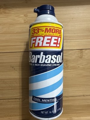 VTG Barbasol COOL MENTHOL  Thick & Rich Shaving Cream, 14.75 Oz NOS Prop New