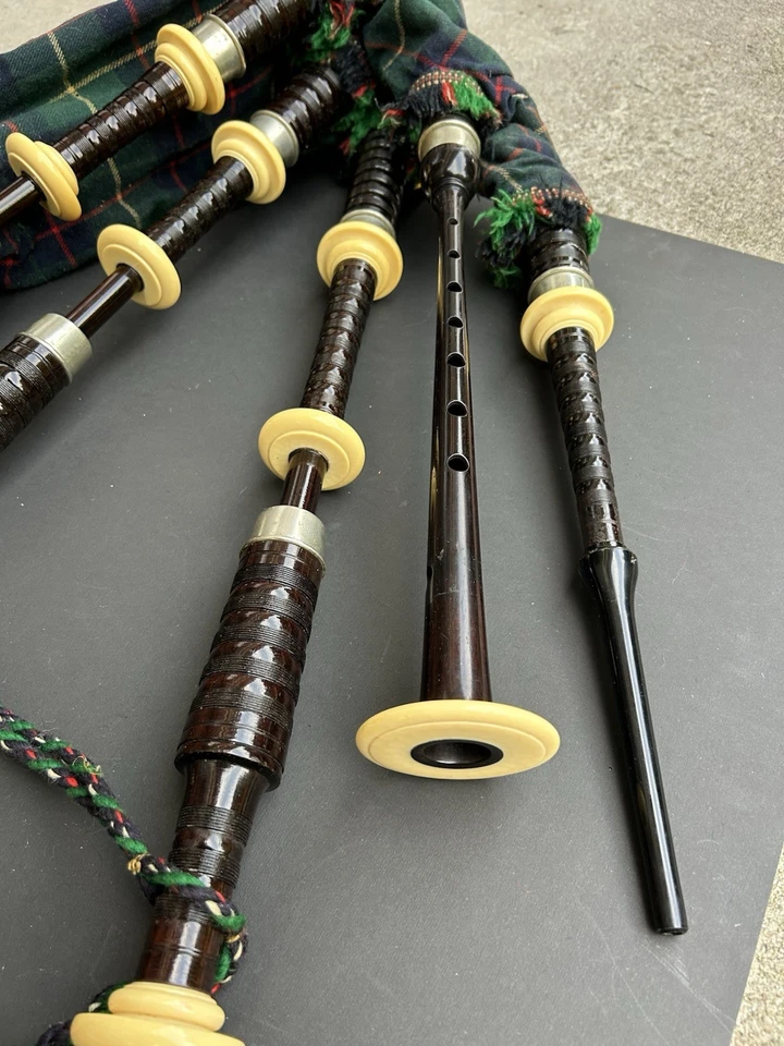 Vintage LAWRIE Bagpipes & Wooden Case - Image 4 of 4