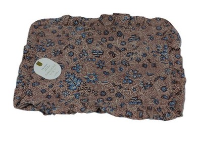 Threshold 19'' x 14'' Cotton Placemats, Set Of 10 Botanical Floral Brown, Blue NEW