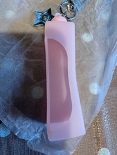 Dior key ring, brand new,with box, pink rubber, plus cream sample and paper bag