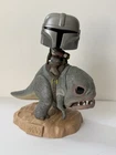 FUNKO POP STAR WARS #358 THE MANDALORIAN ON BLURRG BOBBLE HEAD LOOSE NO BOX EUC