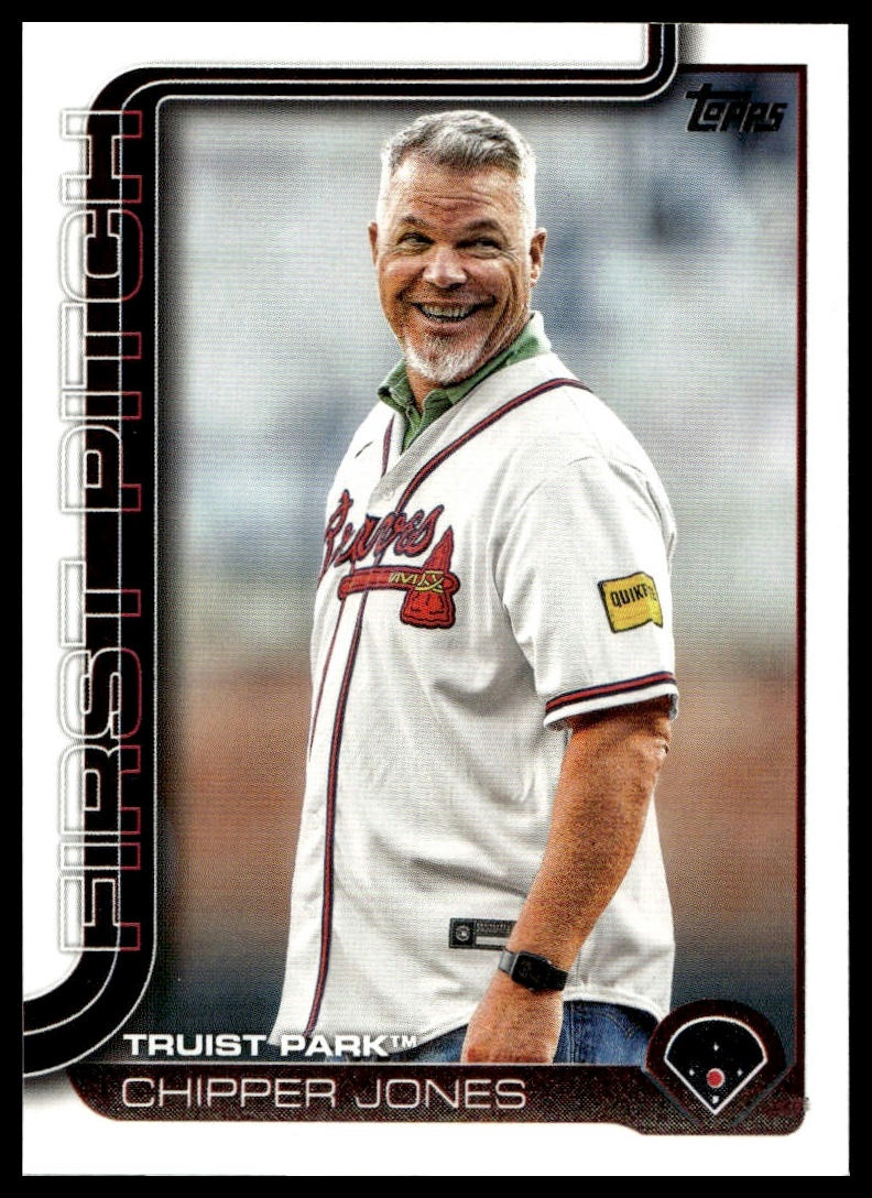 Chipper Jones 2025 Topps Series 1 #FP-7 First Pitch Atlanta