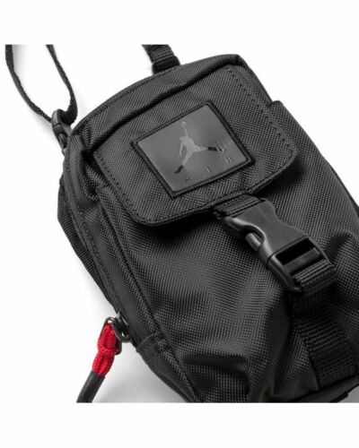 NIKE AIR JORDAN JUMPMAN MINI BLACK CROSS BODY SIDE BAG POUCH 9A0399-023 - Afbeelding 1 van 3