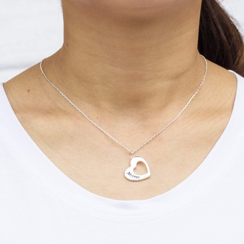 Silver Plated Mother and Daughter Necklace Set by Philip Jones - Picture 2 of 8