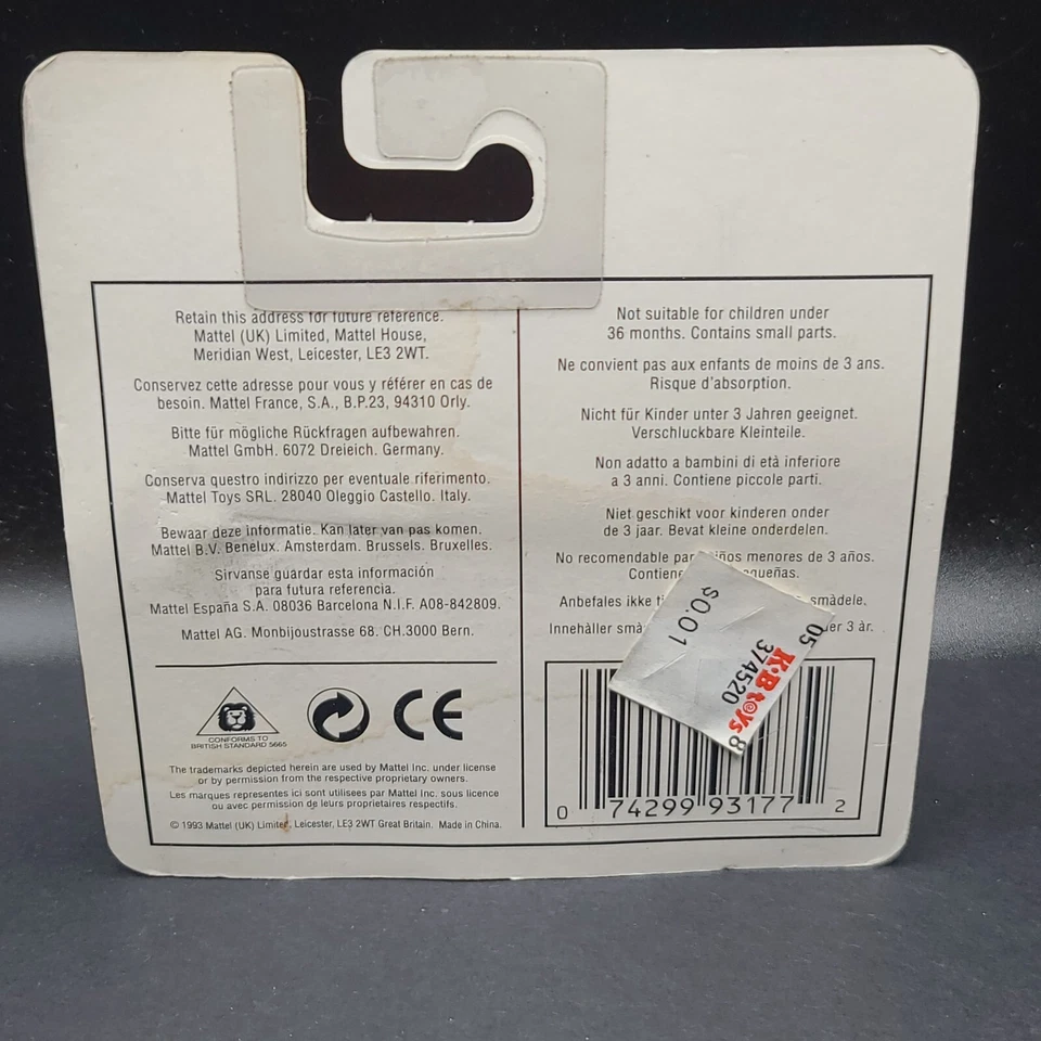 Corgi Garbage Truck "A-10" #93177  (1993 Auto City, Mattel) *worn/creased card - Image 2 of 4