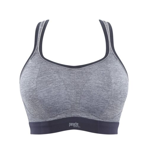 Panache NEW Women's High Impact Grey Underwired Full Support Sports Bra 7341 - Picture 2 of 13