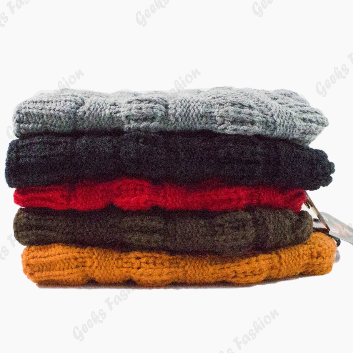 Men Womens Beanie Knit Hat Winter Warm Thermal Fleece Cuff Cap