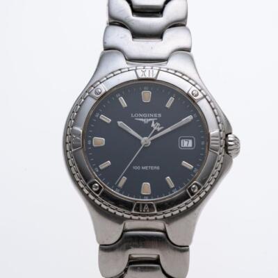 Longines EFC, Quartz 100 Meters, 3-Zeiger Uhr mit Datum