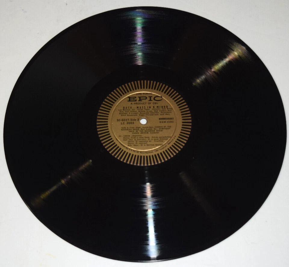 Bach Mass In B Minor 2 LP VG+ SC 6027 1st Mono Epic Eugene Jochum - 1958 - Image 4 of 4