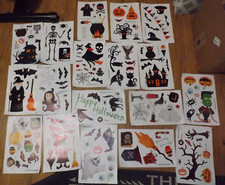 18 NEW sheets Halloween Window Clings Decorat...